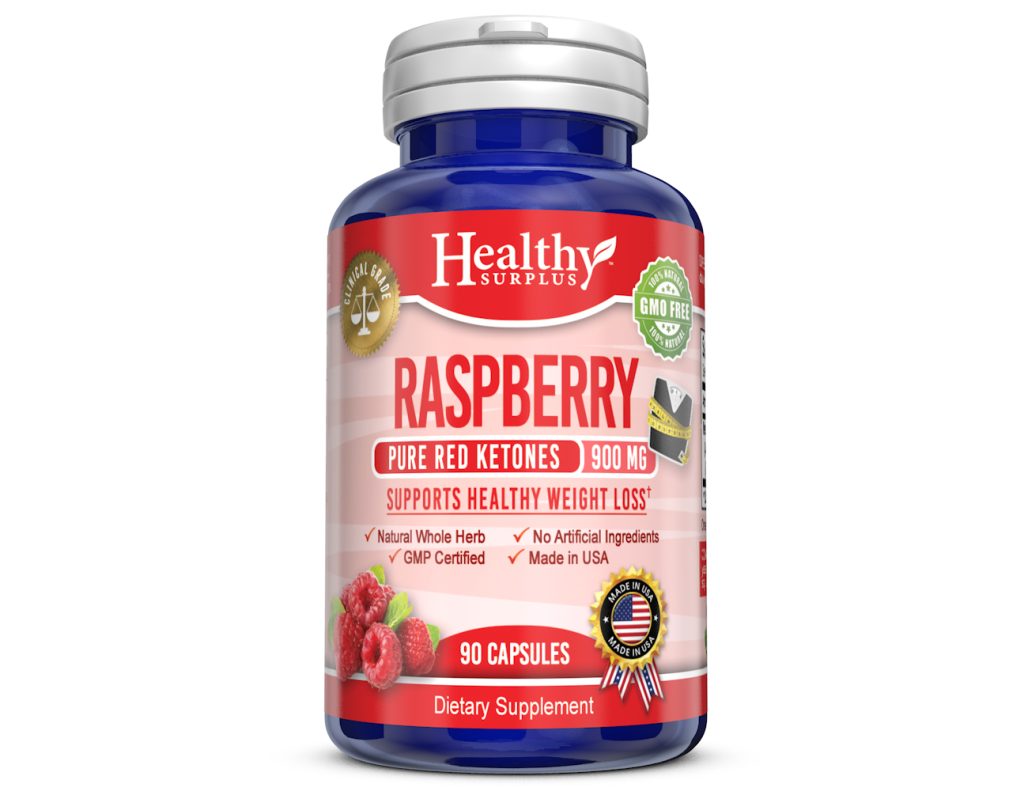 Red Raspberry Ketones - 900 mg - 90 capsules - Healthy Surplus